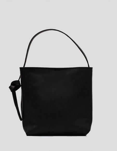 Leather Shopper Bag (Black)
