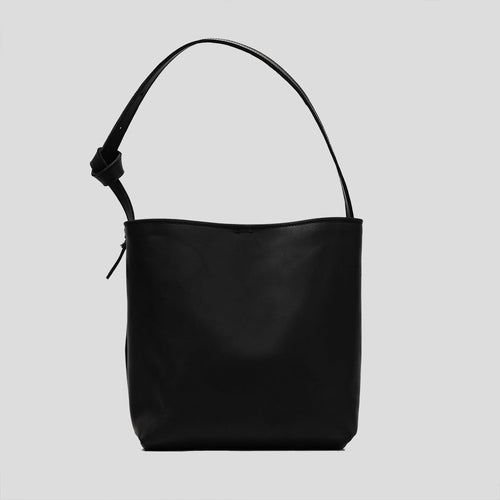 Leather Shopper Bag (Black)