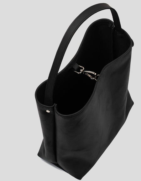 Leather Shopper Bag (Black)