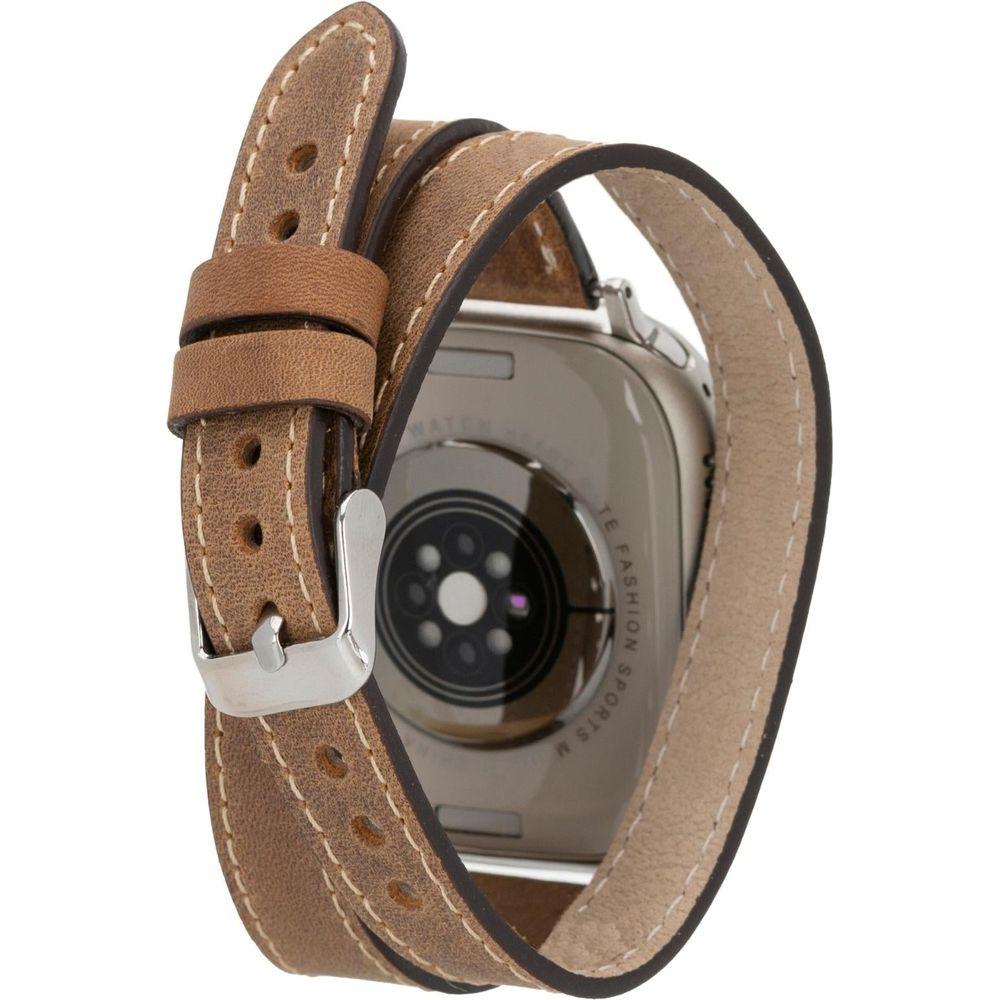 Vail Double Tour Leather Bands for Apple Watch 9, Ultra 2 and SE-45