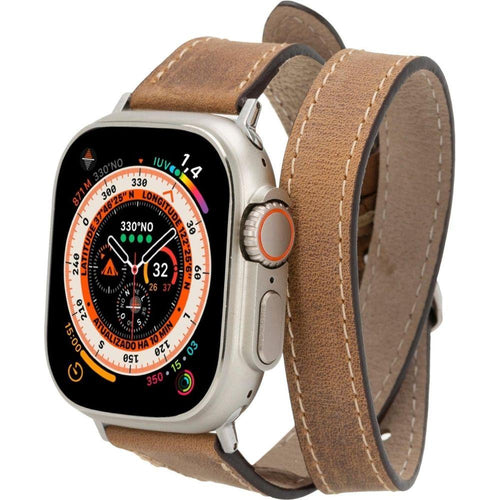 Load image into Gallery viewer, Vail Double Tour Leather Bands for Apple Watch 9, Ultra 2 and SE-44
