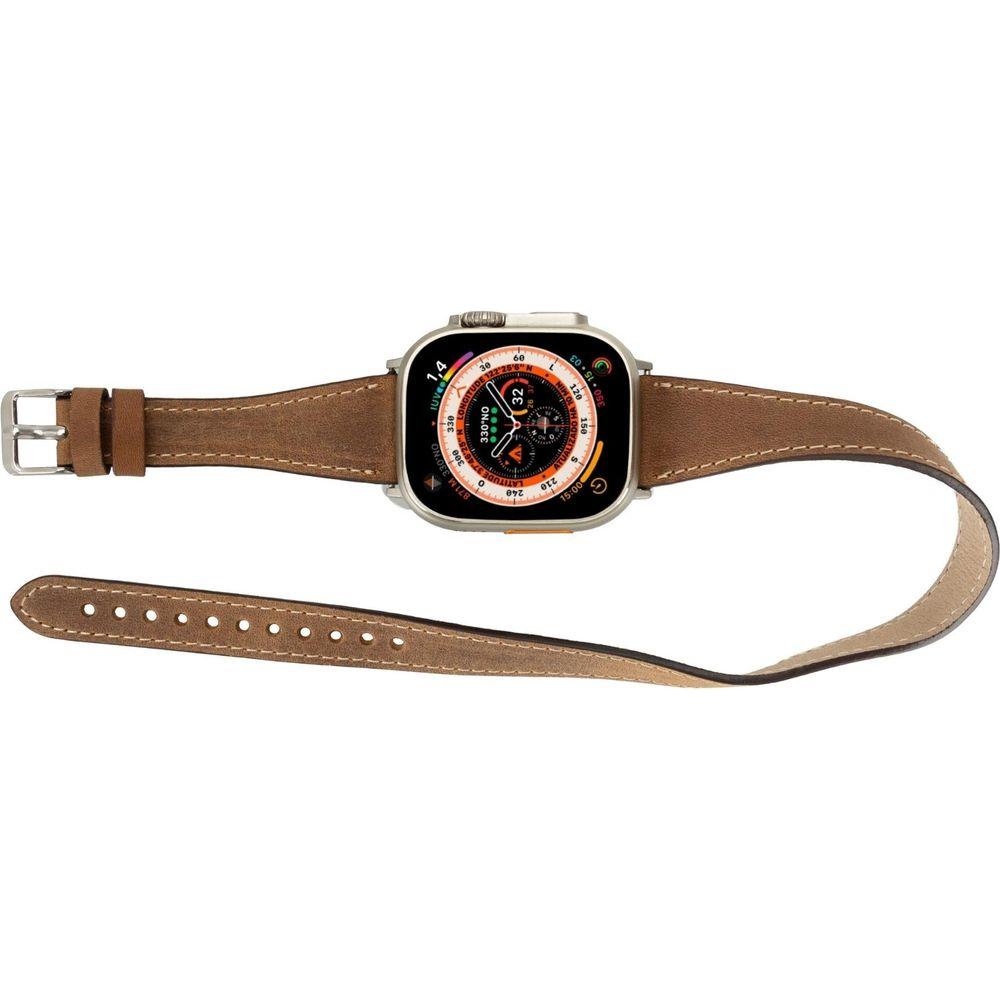 Vail Double Tour Leather Bands for Apple Watch 9, Ultra 2 and SE-46