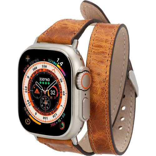 Load image into Gallery viewer, Vail Double Tour Leather Bands for Apple Watch 9, Ultra 2 and SE-40
