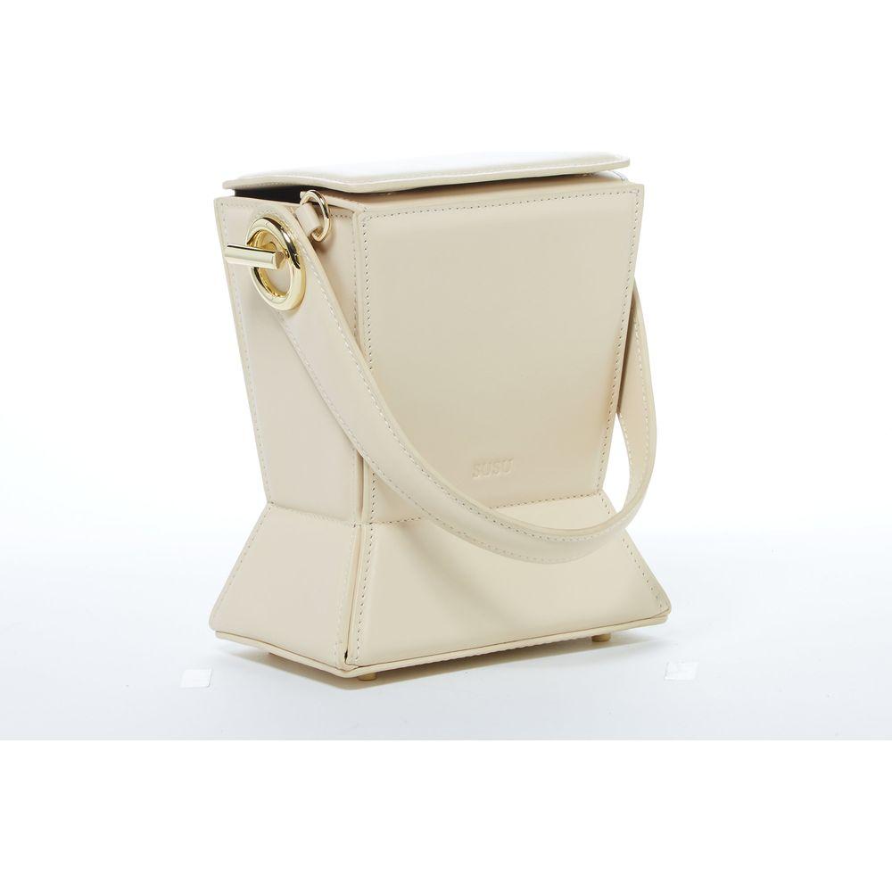 SUSU The Amber Leather Bucket Bag Off White - A Statement of Elegance