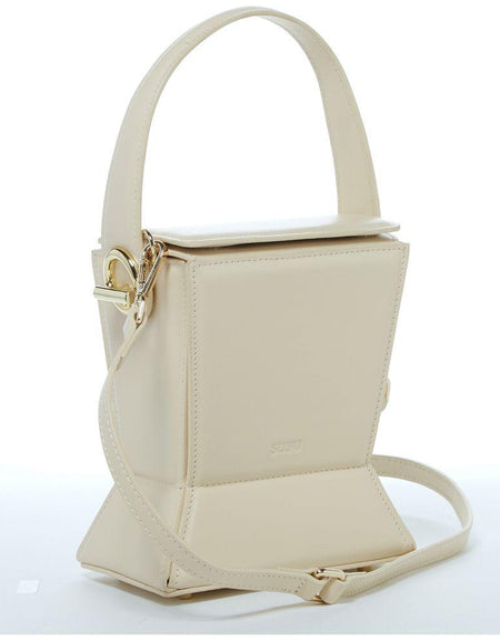 SUSU The Amber Leather Bucket Bag Off White - A Statement of Elegance