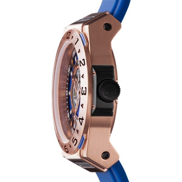 Vento Blue Rose Gold Designer Watch