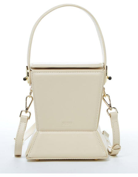 SUSU The Amber Leather Bucket Bag Off White - A Statement of Elegance