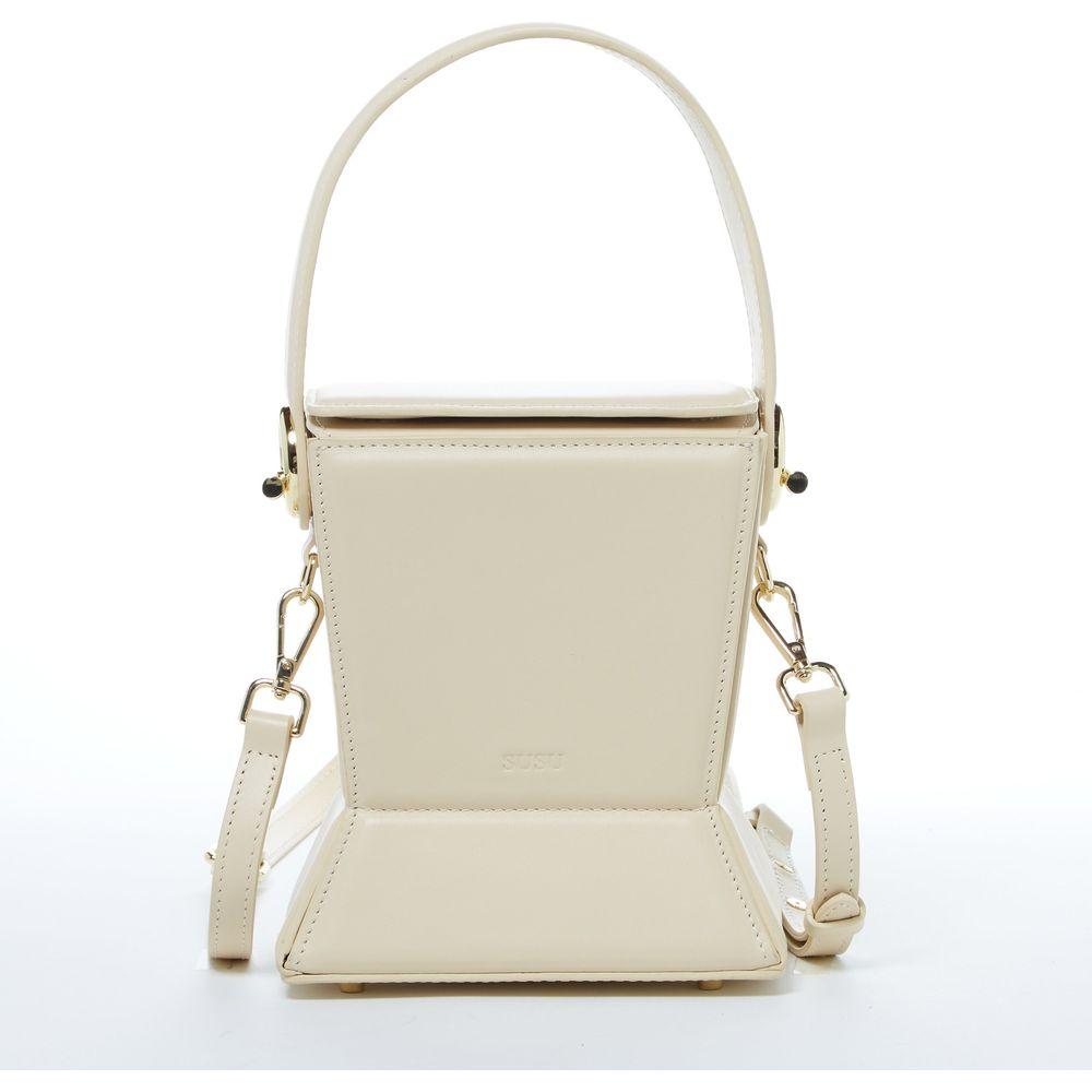 SUSU The Amber Leather Bucket Bag Off White - A Statement of Elegance