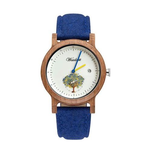 Load image into Gallery viewer, Waidzeit Tree of Life Watch Royal Blue &amp; Grey
