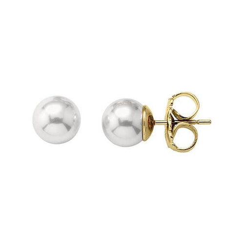 Load image into Gallery viewer, &quot;Majorica Silver Pearl Earrings - Mod. 00324.01.1.000.701.1&quot;
