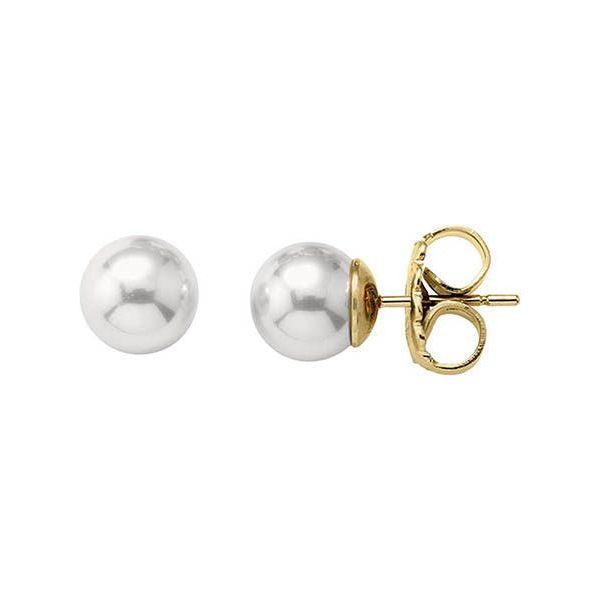 "Majorica Silver Pearl Earrings - Mod. 00324.01.1.000.701.1"