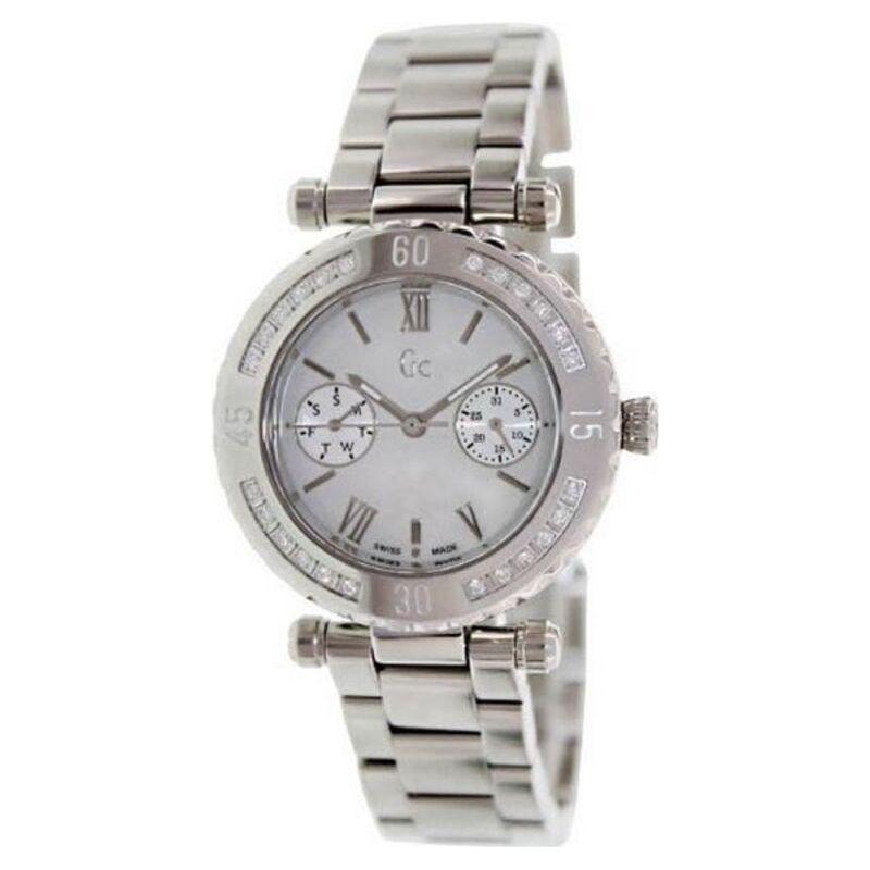 Guess Ladies' X42107L1S Quartz Watch - 34mm Grey Dial, Stainless Steel Silver Bracelet