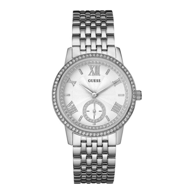 Guess Ladies' W0573L1 Quartz Steel Stainless Steel Watch - White, Ø 39mm
