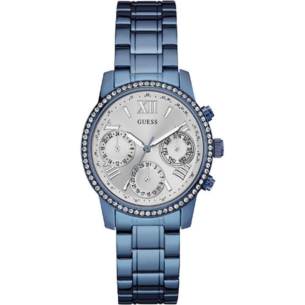 Guess Ladies' W0623L4 Stainless Steel Blue Dial Quartz Watch (36mm)