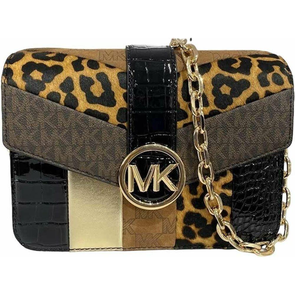 Women's Handbag Michael Kors 35F2GNML2Y-BLACK-MULTI Brown 23 x 17 x 5 cm-0