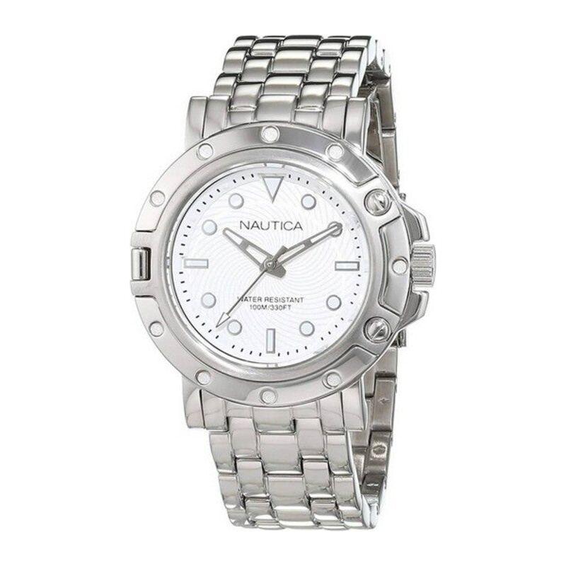 Nautica Ladies' NAD15524L Steel Quartz Watch - Grey and White (36mm)