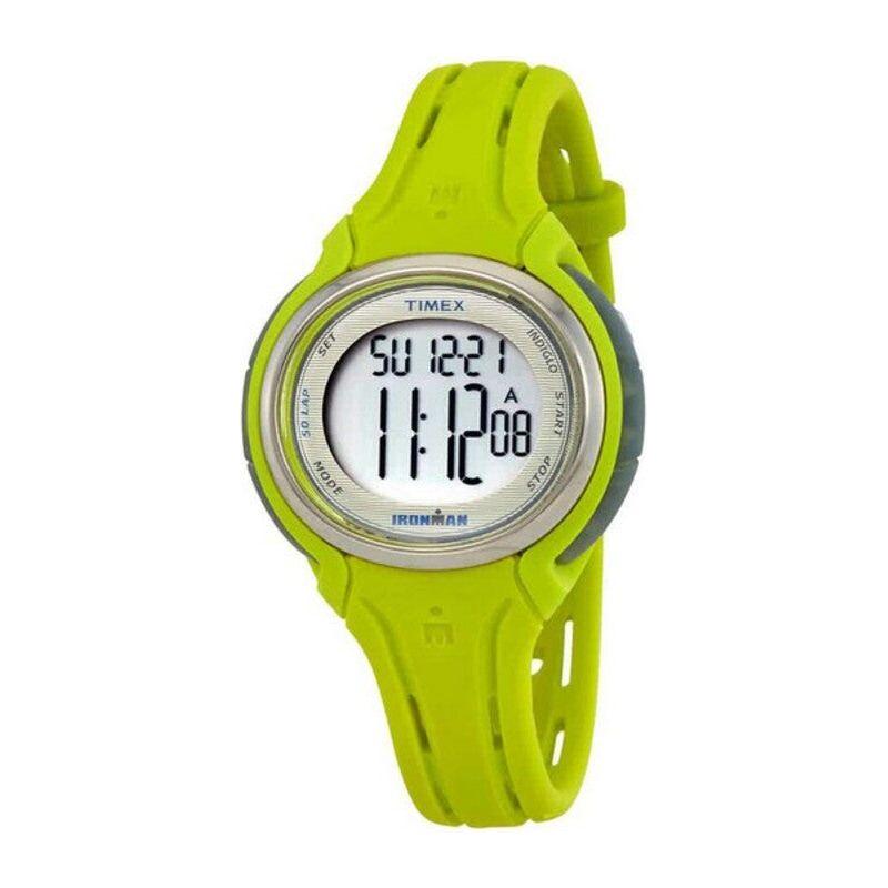 Introducing the Timex TW5K97700 Ladies' Green Rubber Strap Quartz Watch (Ø 33 mm)