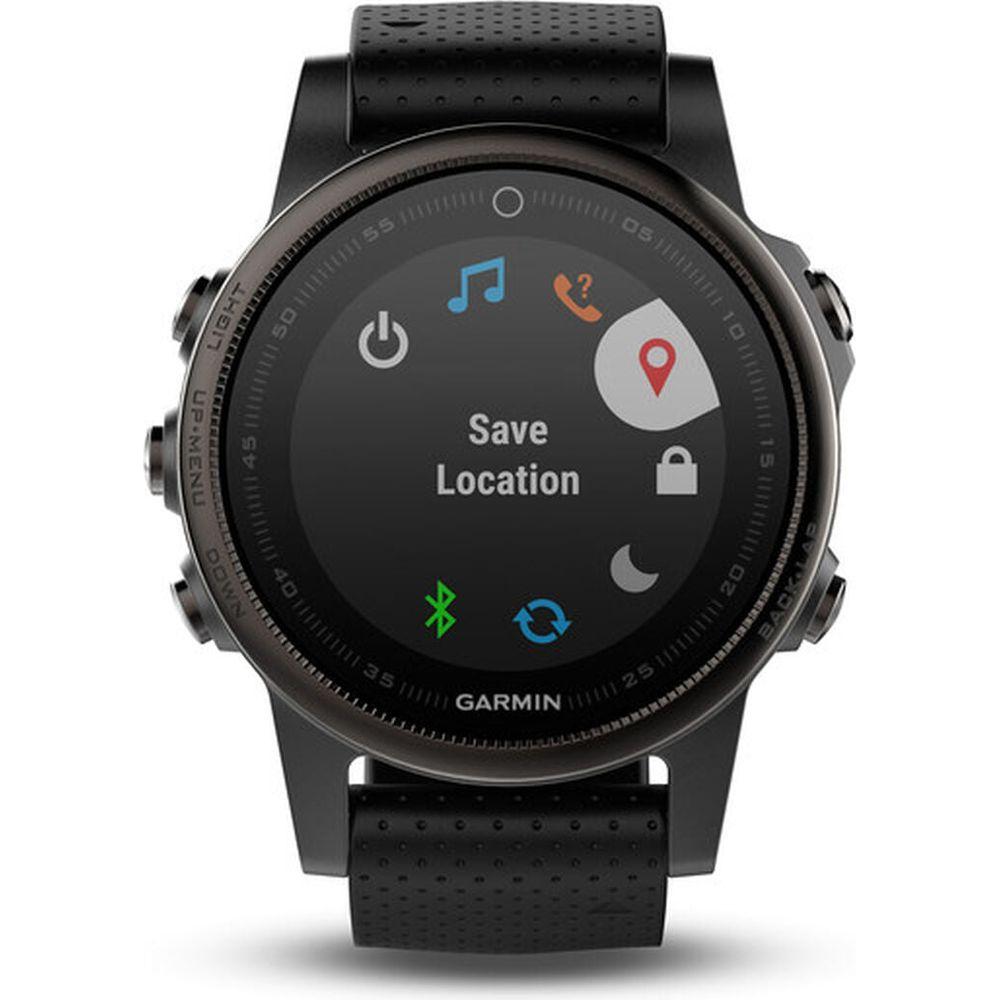 Garmin 5S Black 1.1" Smartwatch for Women - Water Resistant Bluetooth Connectivity - Model Number: 42mm