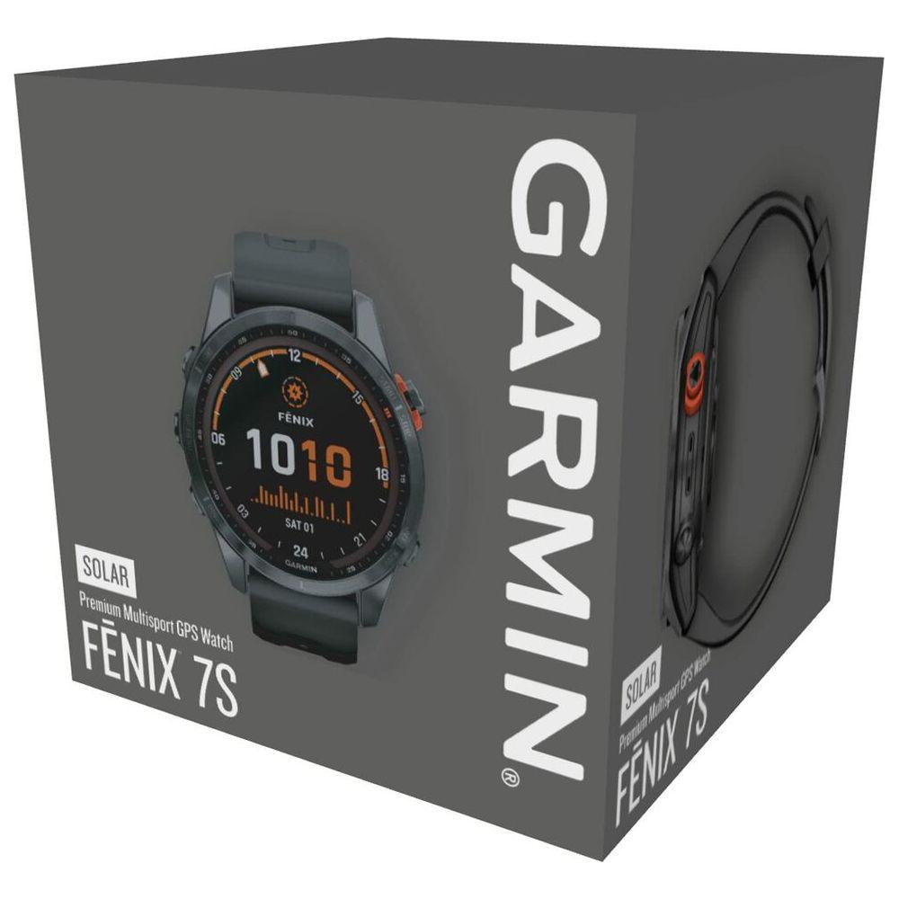 Garmin Fenix 7S Solar Smartwatch - Model XYZ123, Unisex, Black Grey