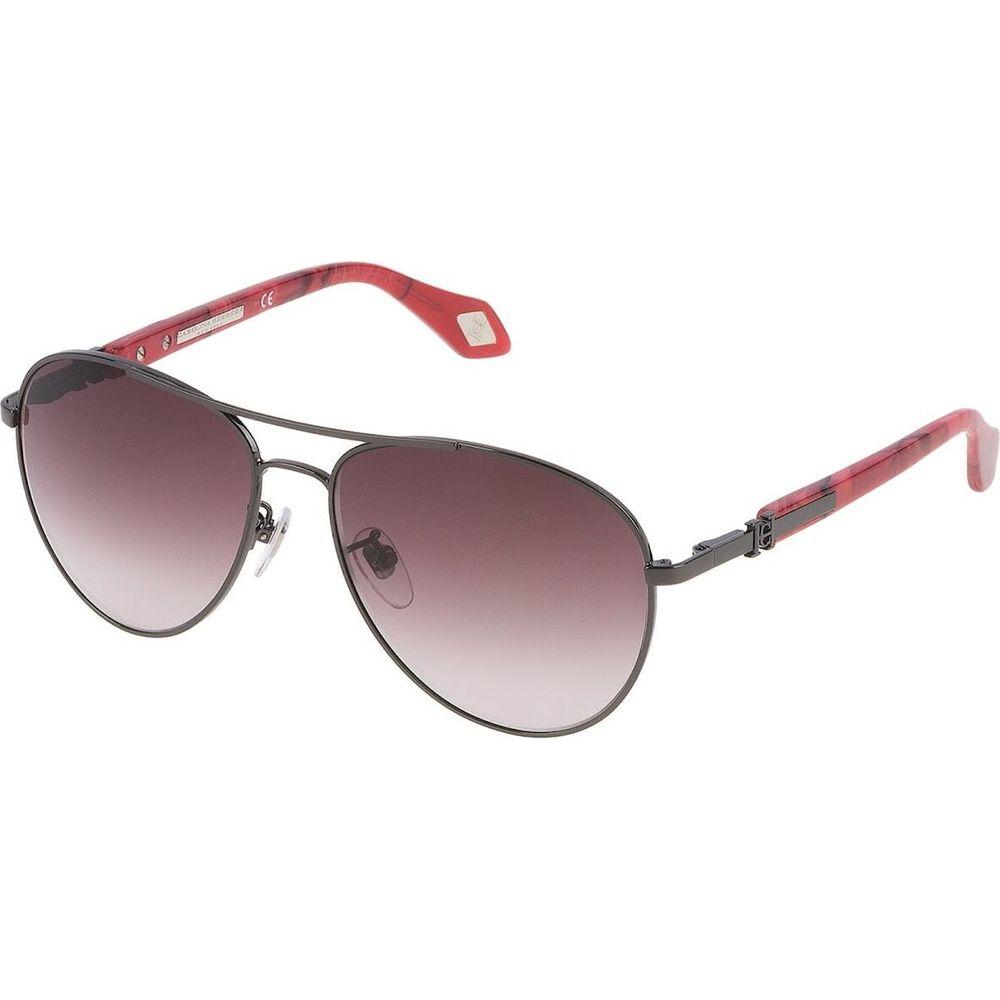 Carolina Herrera Women's Aviators SHN030M-560568 Grey Acetate Sunglasses