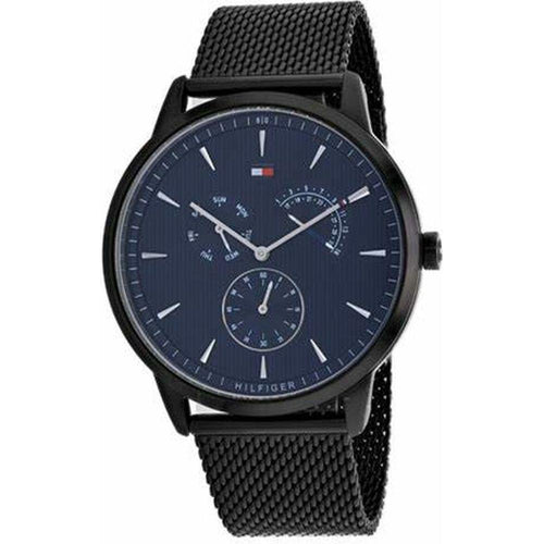 Load image into Gallery viewer, Tommy Hilfiger Unisex Wristwatch 1710392, Black Stainless Steel Case, Blue Dial
