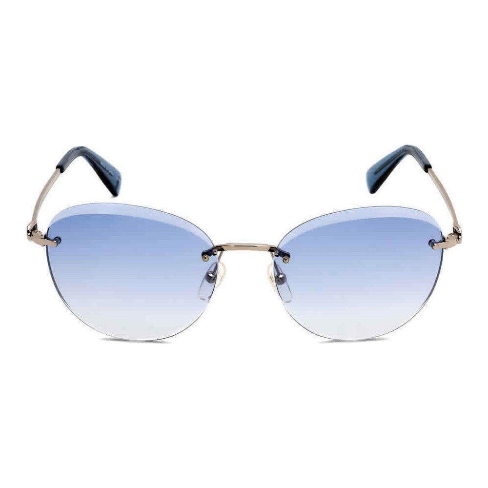 Longchamp LO128S-719 Women's Aviator Sunglasses - Blue Golden Metal Frame, UV400 Protection