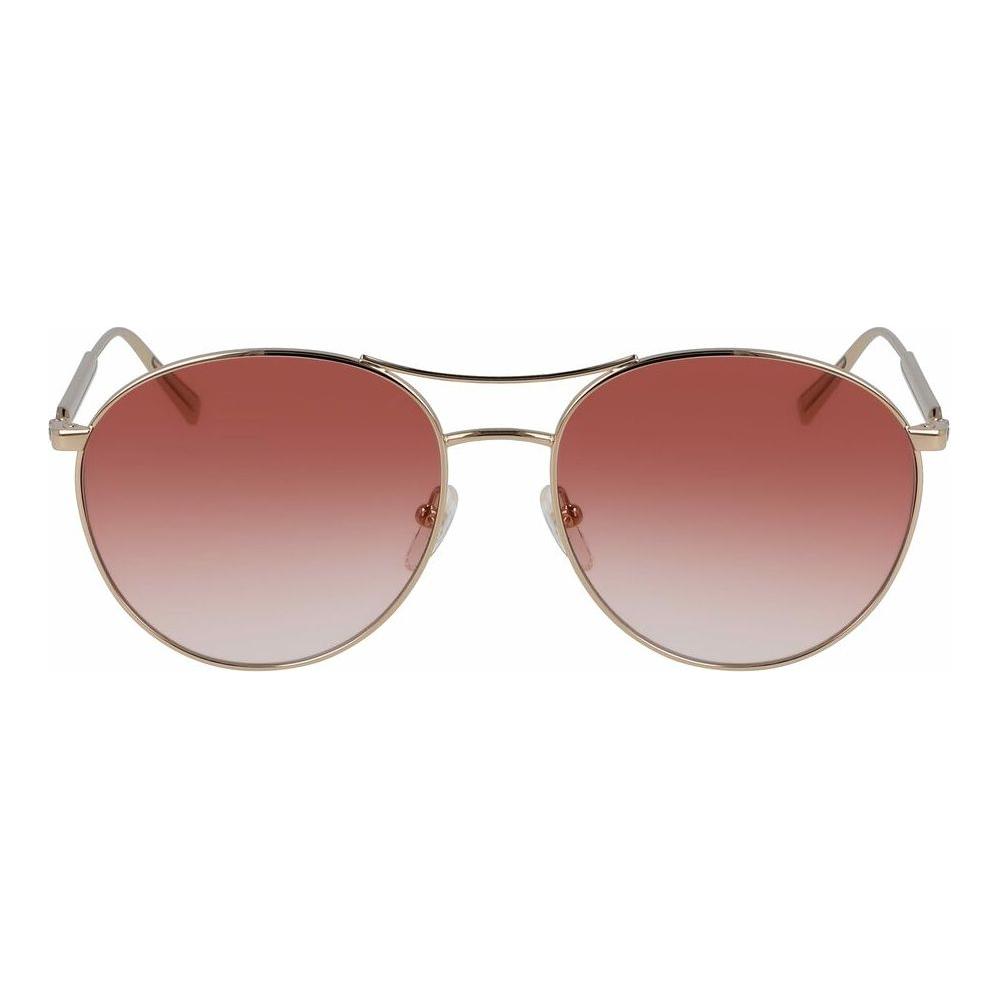 Longchamp LO133S-59770 Women's Aviator Sunglasses - Golden Metal Frame, UV400 Protection