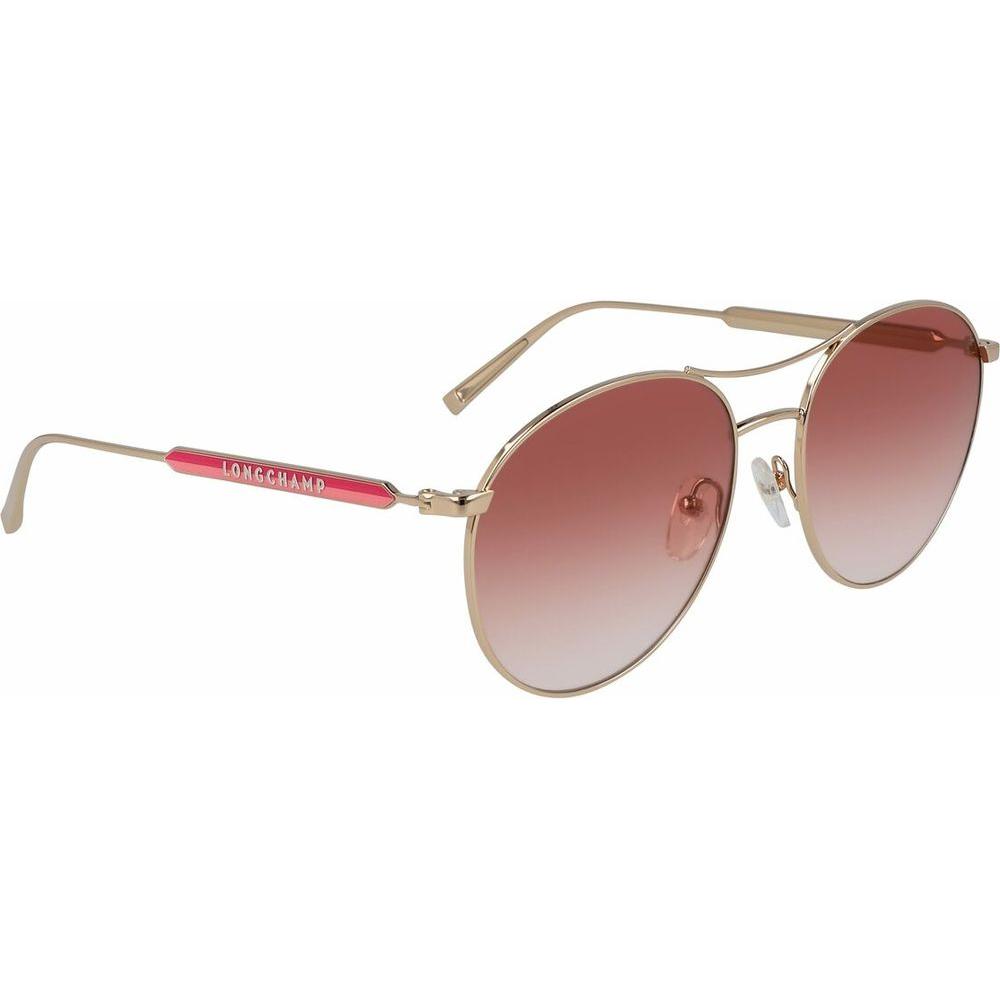 Longchamp LO133S-59770 Women's Aviator Sunglasses - Golden Metal Frame, UV400 Protection