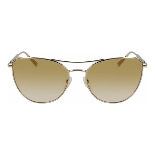 Load image into Gallery viewer, Longchamp LO134S-728 Women&#39;s Aviator Sunglasses - Yellow Metal Frame - UV400 Protection
