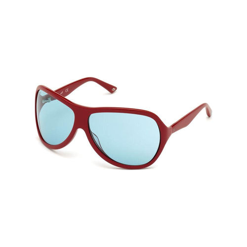 Load image into Gallery viewer, Web Eyewear Women&#39;s Aviator Sunglasses WE0290-6566V - Red Plastic Frame, Blue Lenses, UV400 Protection

