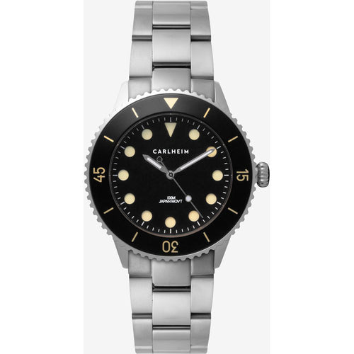 Load image into Gallery viewer, Abyssal Explorer 40mm Dive Watch for Men - Model AE40 - Silver with Black Dial
