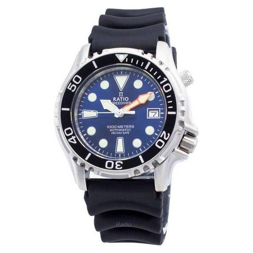 Load image into Gallery viewer, Ratio FreeDiver Helium Safe 1000M Stainless Steel Automatic Men&#39;s Watch - Model 1066KE20-33VA-BLU, Blue Dial
