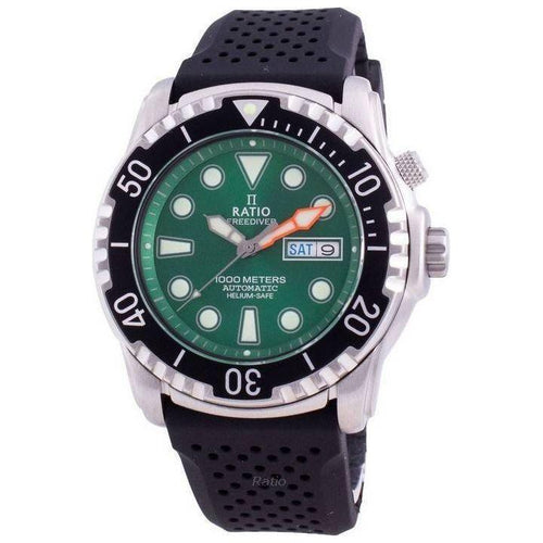 Load image into Gallery viewer, Ratio FreeDiver Helium-Safe 1000M Sapphire Automatic 1068HA90-34VA-GRN Men&#39;s Watch in Green
