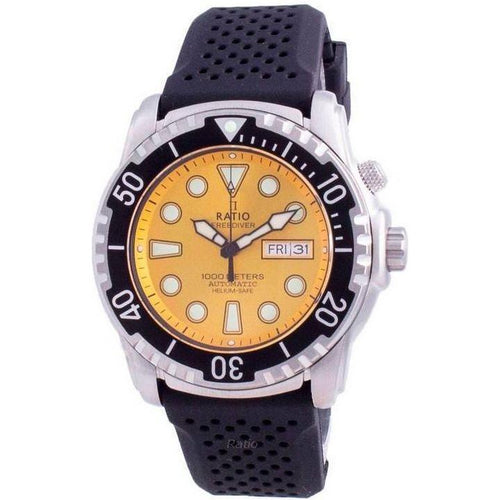 Load image into Gallery viewer, Ratio 2nd Generation Free Diver Helium-Safe Automatic 1068HA90-34VA-YLW-V02 1000M Men&#39;s Yellow Dial Watch
