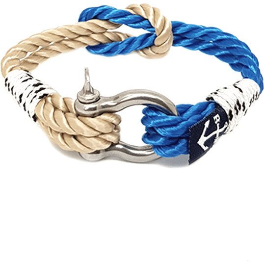 Classic Rope and Royal Blue Nautical Bracelet-0