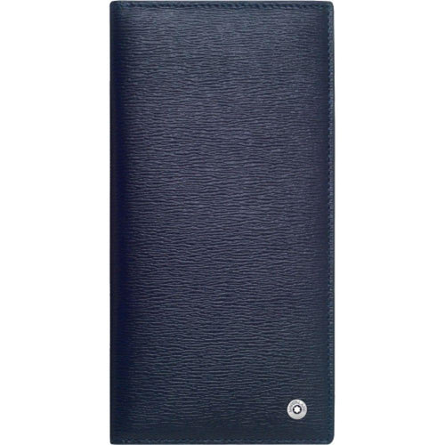 Load image into Gallery viewer, Montblanc Westside Blue Cowhide Leather 118659 Unisex Long Wallet
