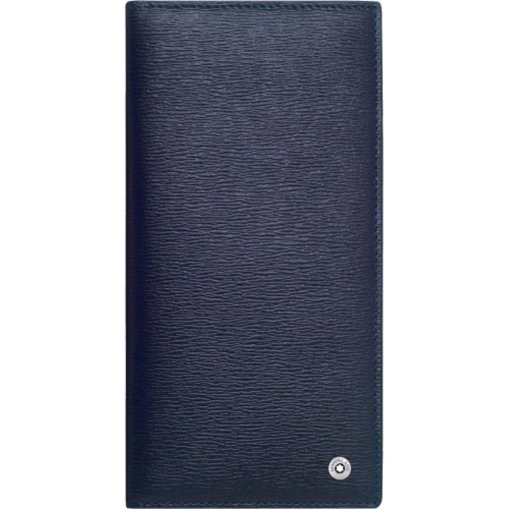 Montblanc Westside Blue Cowhide Leather 118659 Unisex Long Wallet