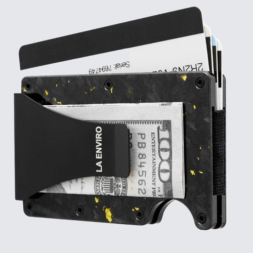 Load image into Gallery viewer, LORNE Forged Carbon Wallet I Gloss Gold-0
