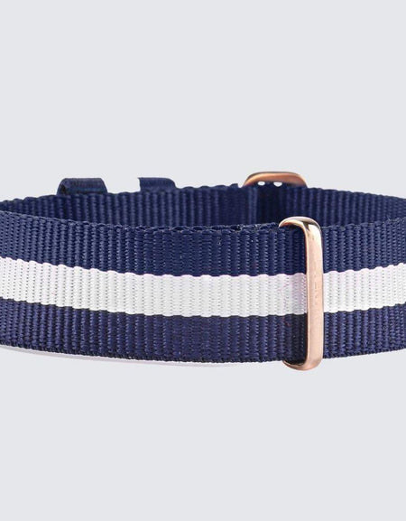 Nato Blue & White Strap | 20MM-0