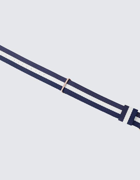 Nato Blue & White Strap | 20MM-1