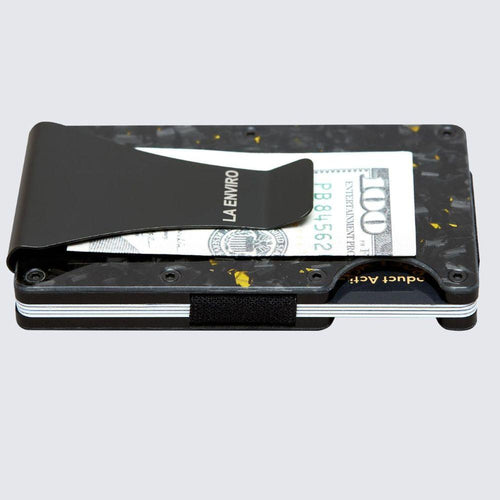 Load image into Gallery viewer, LORNE Forged Carbon Wallet I Gloss Gold-3
