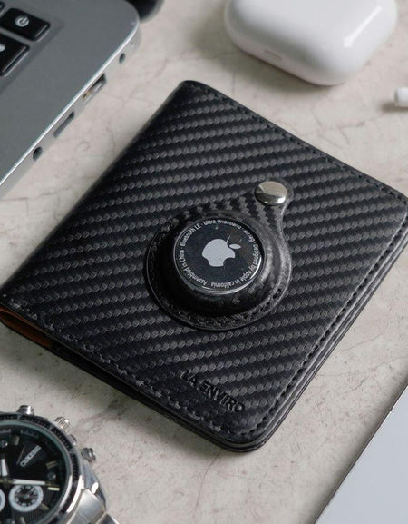FREO Airtag Wallet - Carbon Black-0