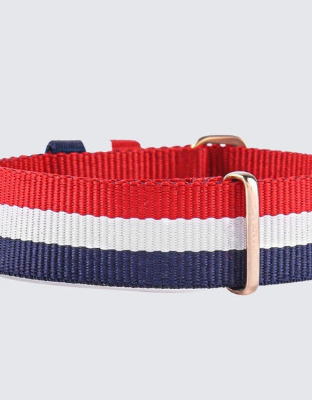Nato Red, Blue & White Strap | 20MM-0