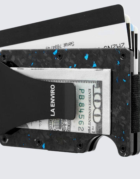 LORNE Forged Carbon Wallet I Gloss Blue-0