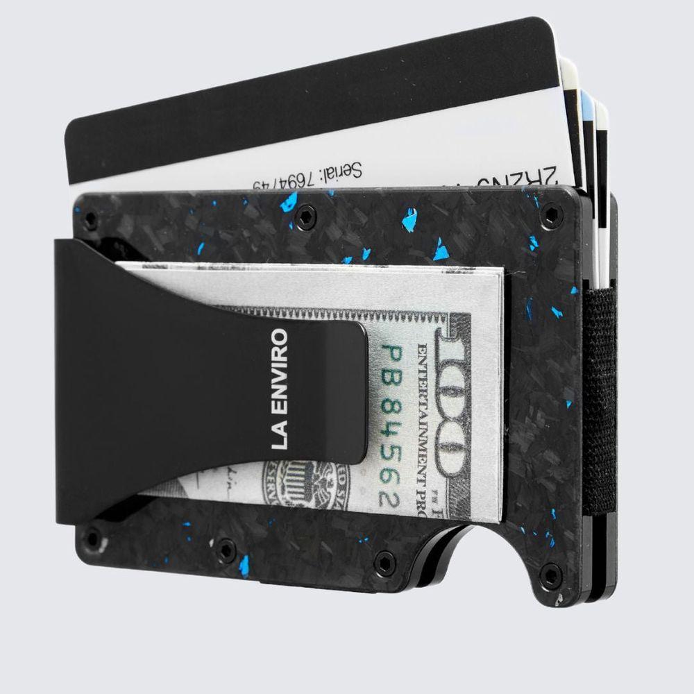 LORNE Forged Carbon Wallet I Gloss Blue-0