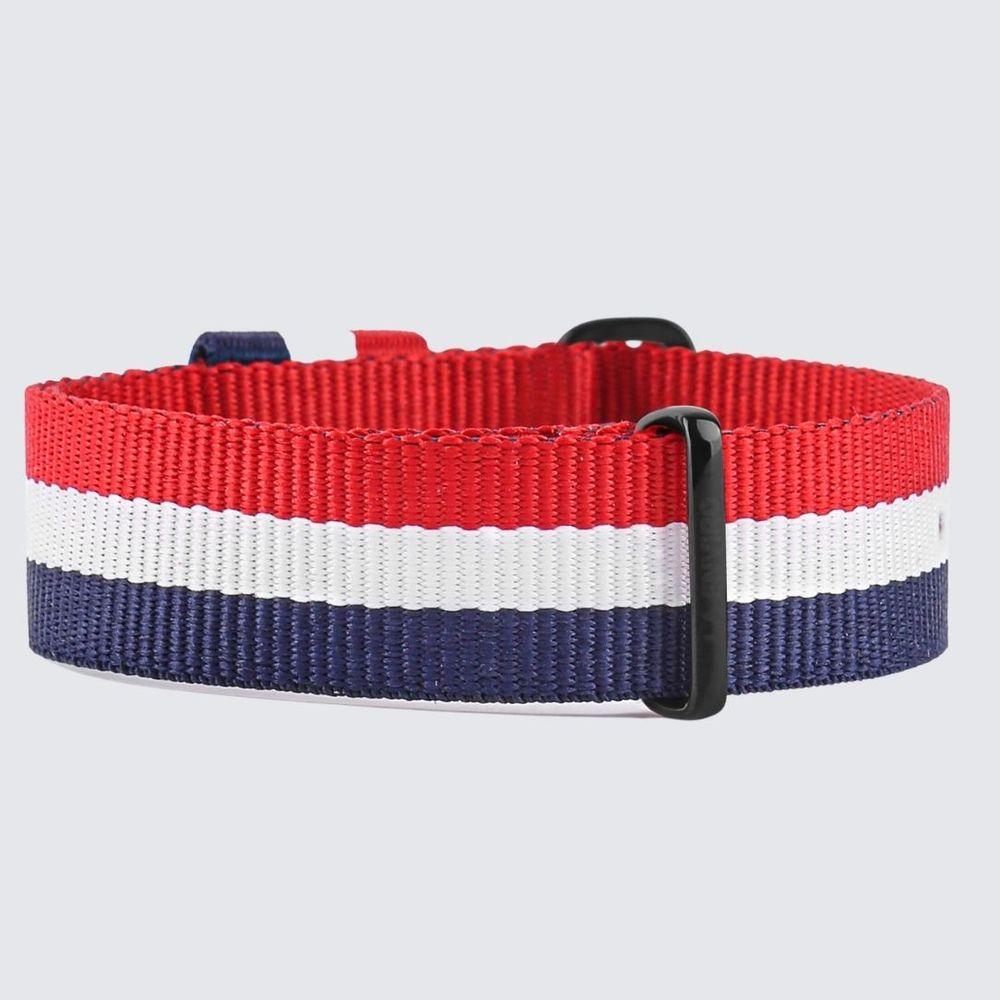 Nato Red, Blue & White Strap | 20MM-2