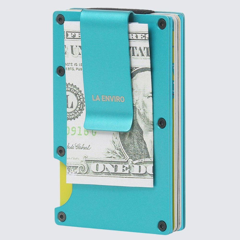 Minimalist Metal Wallet I Blue-0