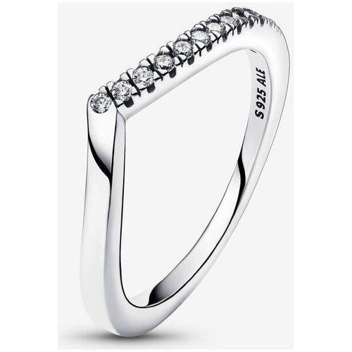 Load image into Gallery viewer, Pandora Sterling Silver Timeless Wish Half Sparkling Ring 192394C01-50 for Women - Elegant Silver Sparkling Band for a Timeless Wish

