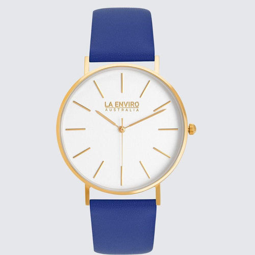 Load image into Gallery viewer, Gold Classic Watch with Blue Strap  I 40 MM-1
