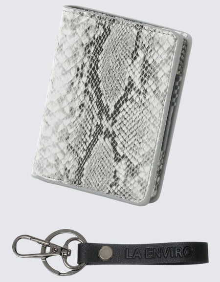 VEGAN Skin Leather Wallet I Grey-0